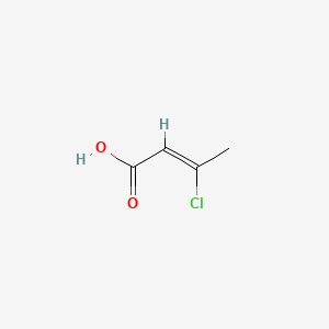 molecular formula C4H5ClO2 B1268923 2-Butenoic acid, 3-chloro- CAS No. 55831-56-6