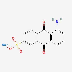 molecular formula C14H8NNaO5S B12689250 Sodium 5-amino-9,10-dihydro-9,10-dioxoanthracene-2-sulphonate CAS No. 30845-79-5