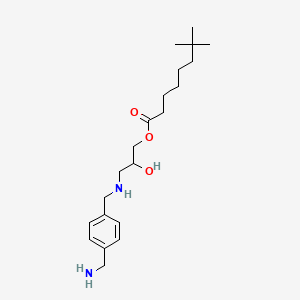 molecular formula C21H36N2O3 B12689255 3-(((4-(Aminomethyl)phenyl)methyl)amino)-2-hydroxypropyl neodecanoate CAS No. 93843-16-4