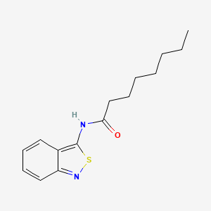 molecular formula C15H20N2OS B12689258 N-(2,1-Benzisothiazol-3-yl)octanamide CAS No. 67019-26-5