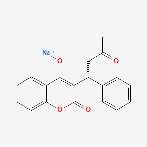 molecular formula C19H15NaO4 B12689289 (R)-3-(3-Oxo-1-phenylbutyl)-4-sodiooxy-2H-1-benzopyran-2-one CAS No. 36508-91-5