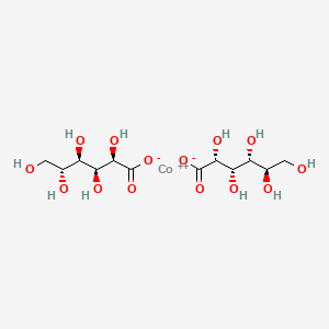molecular formula C12H22CoO14 B12689344 Cobaltous gluconate CAS No. 3791-65-9