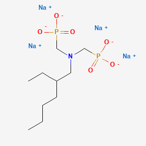 molecular formula C10H21NNa4O6P2 B12689345 Tetrasodium (((2-ethylhexyl)imino)bis(methylene))bisphosphonate CAS No. 94232-06-1
