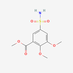 molecular formula C10H13NO6S B12689356 Methyl 2,3-dimethoxy-5-sulphamoylbenzoate CAS No. 66644-82-4