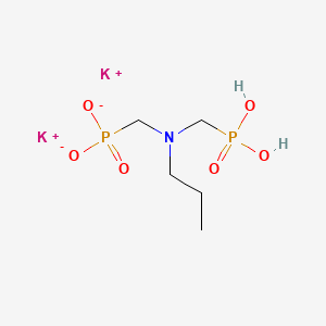 molecular formula C5H13K2NO6P2 B12689369 Dipotassium dihydrogen ((propylimino)bis(methylene))diphosphonate CAS No. 94278-01-0