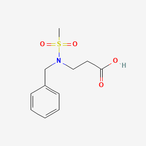 molecular formula C11H15NO4S B1268937 3-(Benzyl-methanesulfonyl-amino)-propionic acid CAS No. 340025-20-9