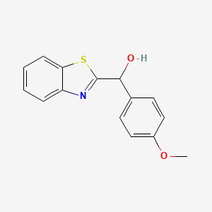 molecular formula C15H13NO2S B1268940 苯并[D]噻唑-2-基(4-甲氧基苯基)甲醇 CAS No. 413606-87-8