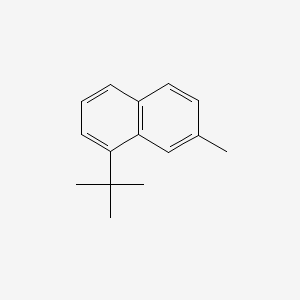 molecular formula C15H18 B12689406 1-(tert-Butyl)-7-methylnaphthalene CAS No. 84029-71-0
