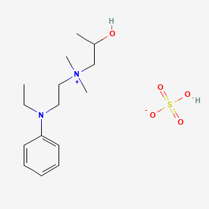 molecular formula C15H28N2O5S B12689435 (2-(Ethylphenylamino)ethyl)(2-hydroxypropyl)dimethylammonium hydrogen sulphate CAS No. 83732-78-9