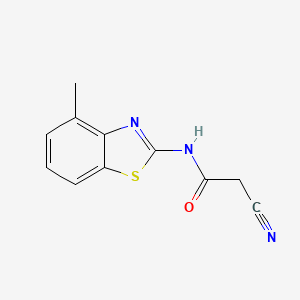 molecular formula C11H9N3OS B12689473 2-Cyano-N-(4-methyl-2-benzothiazolyl)acetamide CAS No. 160893-84-5