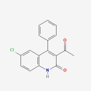1-(6-Chloro-2-hydroxy-4-phenylquinolin-3-yl)ethanone