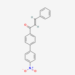 molecular formula C21H15NO3 B12689547 1-(4'-(Hydroxy(oxido)amino)(1,1'-biphenyl)-4-yl)-3-phenyl-2-propen-1-one CAS No. 1596244-15-3