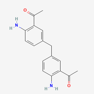 molecular formula C17H18N2O2 B12689548 3,3'-Diacetyl-4,4'-diaminodiphenylmethane CAS No. 147974-61-6