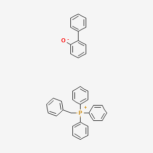 molecular formula C37H31OP B12689560 benzyl(triphenyl)phosphanium;2-phenylphenolate CAS No. 93841-05-5