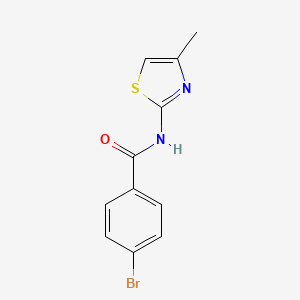 molecular formula C11H9BrN2OS B1268958 4-bromo-N-(4-methyl-1,3-thiazol-2-yl)benzamide CAS No. 302967-87-9