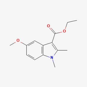 molecular formula C14H17NO3 B1268960 ethyl 5-methoxy-1,2-dimethyl-1H-indole-3-carboxylate CAS No. 40963-98-2