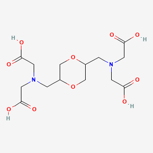 molecular formula C14H22N2O10 B12689604 N,N'-[1,4-Dioxane-2,5-diylbis(methylene)]bis[N-(carboxymethyl)glycine] CAS No. 95046-23-4