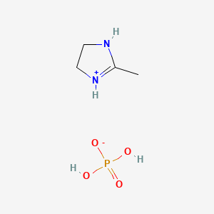 molecular formula C4H11N2O4P B12689684 4,5-Dihydro-2-methyl-1H-imidazolium dihydrogen phosphate CAS No. 94231-98-8