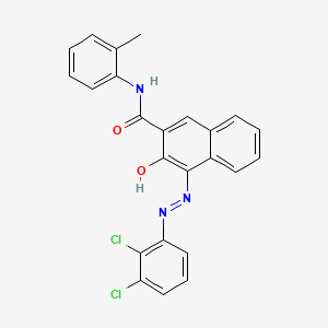 molecular formula C24H17Cl2N3O2 B12689801 4-((2,3-Dichlorophenyl)azo)-3-hydroxy-N-(2-methylphenyl)naphthalene-2-carboxamide CAS No. 79665-28-4