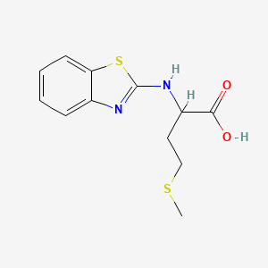 molecular formula C12H14N2O2S2 B1268987 2-(苯并噻唑-2-基氨基)-4-甲基硫基丁酸 CAS No. 436810-97-8