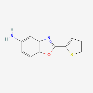 molecular formula C11H8N2OS B1268990 2-Thiophen-2-yl-benzooxazol-5-ylamine CAS No. 52331-74-5