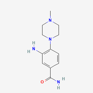 molecular formula C12H18N4O B1268991 3-Amino-4-(4-methyl-piperazin-1-yl)-benzamide CAS No. 842961-35-7