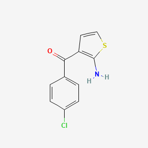 molecular formula C11H8ClNOS B1268992 (2-Amino-3-thienyl)(4-chlorophenyl)methanone CAS No. 55865-51-5