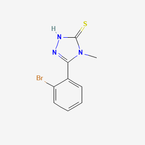 molecular formula C9H8BrN3S B1268999 5-(2-溴苯基)-4-甲基-4H-1,2,4-三唑-3-硫醇 CAS No. 58064-57-6