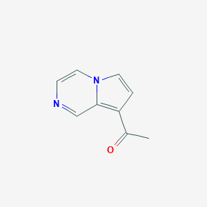 molecular formula C9H8N2O B126900 1-(Pyrrolo[1,2-a]pyrazin-8-yl)ethanone CAS No. 158945-85-8