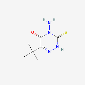 molecular formula C7H12N4OS B1269000 4-amino-6-tert-butyl-3-thioxo-3,4-dihydro-1,2,4-triazin-5(2H)-one CAS No. 33509-43-2
