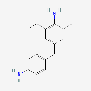 molecular formula C16H20N2 B12690015 4-[(4-Aminophenyl)methyl]-2-ethyl-6-methylaniline CAS No. 90680-32-3
