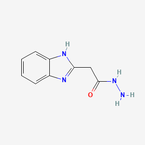 molecular formula C9H10N4O B1269002 2-(1H-benzimidazol-2-yl)acetohydrazide CAS No. 19731-02-3