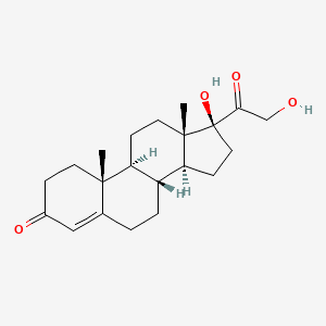 molecular formula C21H30O4 B12690046 17alpha-Pregn-4-ene-3,20-dione, 17,21-dihydroxy- CAS No. 601-05-8