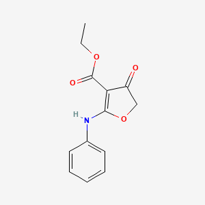 molecular formula C13H13NO4 B1269006 Ethyl 2-anilino-4-oxo-4,5-dihydro-3-furancarboxylate CAS No. 58337-16-9