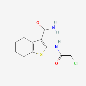 molecular formula C11H13ClN2O2S B1269009 2-(2-Chloro-acetylamino)-4,5,6,7-tetrahydro-benzo[b]thiophene-3-carboxylic acid amide CAS No. 20886-87-7