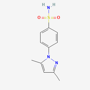 molecular formula C11H13N3O2S B1269016 4-(3,5-Dimethyl-pyrazol-1-yl)-benzenesulfonamide CAS No. 955-15-7