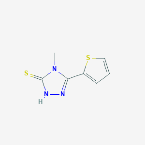 molecular formula C7H7N3S2 B1269031 4-methyl-5-(2-thienyl)-4H-1,2,4-triazole-3-thiol CAS No. 68744-66-1