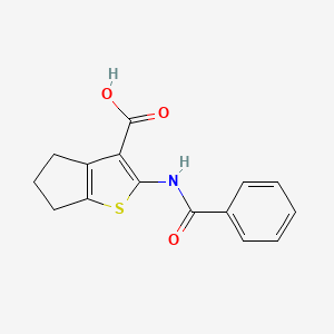 molecular formula C15H13NO3S B1269034 2-benzamido-5,6-dihydro-4H-cyclopenta[b]thiophene-3-carboxylic acid CAS No. 307341-55-5