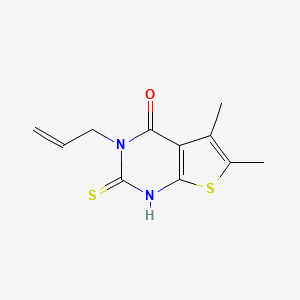 molecular formula C11H12N2OS2 B1269035 3-allyl-5,6-dimethyl-2-thioxo-2,3-dihydrothieno[2,3-d]pyrimidin-4(1H)-one CAS No. 51486-16-9