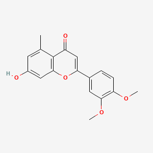 molecular formula C18H16O5 B12690399 2-(3,4-Dimethoxyphenyl)-7-hydroxy-5-methyl-4H-chromen-4-one CAS No. 15236-03-0