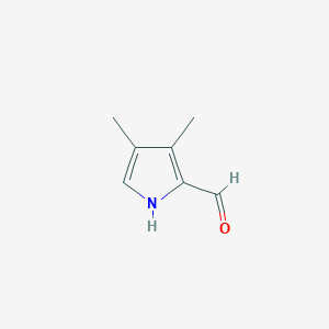 molecular formula C7H9NO B1269046 3,4-Dimethyl-1H-pyrrole-2-carbaldehyde CAS No. 19713-89-4