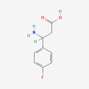 molecular formula C9H10FNO2 B1269048 3-Amino-3-(4-fluorophenyl)propanoic acid CAS No. 325-89-3