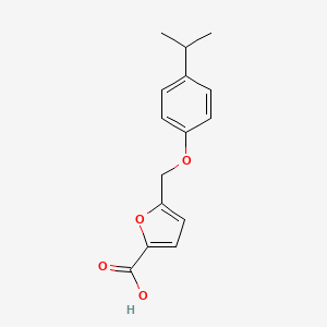 molecular formula C15H16O4 B1269052 5-[(4-Isopropylphenoxy)methyl]-2-furoic acid CAS No. 406470-58-4
