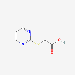 molecular formula C6H6N2O2S B1269056 (Pyrimidin-2-ylthio)acetic acid CAS No. 88768-45-0