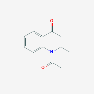 molecular formula C12H13NO2 B1269102 1-acetyl-2-methyl-2,3-dihydroquinolin-4(1H)-one CAS No. 128649-34-3