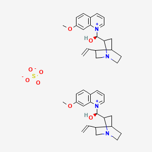 molecular formula C40H50N4O8S B12691056 Bis((9S)-10,11-dihydro-9-hydroxy-6'-methoxycinchonanium) sulphate CAS No. 85909-61-1