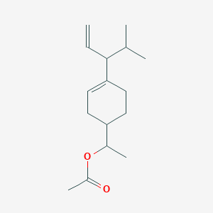 molecular formula C16H26O2 B12691127 alpha-Methyl-4-(4-methylpenten-3-yl)cyclohex-3-ene-1-methyl acetate CAS No. 97659-26-2