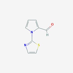 molecular formula C8H6N2OS B1269115 1-(1,3-Thiazol-2-yl)-1H-pyrrole-2-carbaldehyde CAS No. 383136-31-0