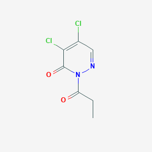 molecular formula C7H6Cl2N2O2 B126912 4,5-Dichloro-2-(1-oxopropyl)-3(2H)-pyridazinone CAS No. 155164-64-0