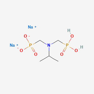 molecular formula C5H13NNa2O6P2 B12691224 Disodium dihydrogen (((1-methylethyl)imino)bis(methylene))bisphosphonate CAS No. 94199-81-2
